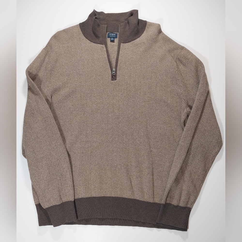 J Crew men's size XL quarter zip pullover sweater
